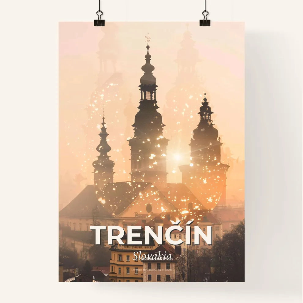 Trencin City Skyline Art Poster Poster