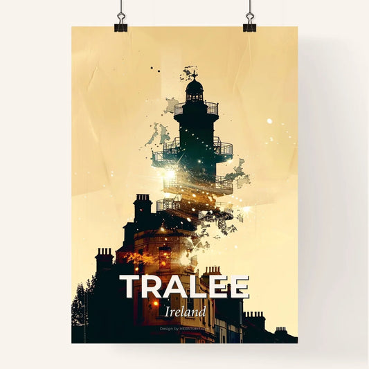 Tralee Silhouette Night Lights Poster Poster