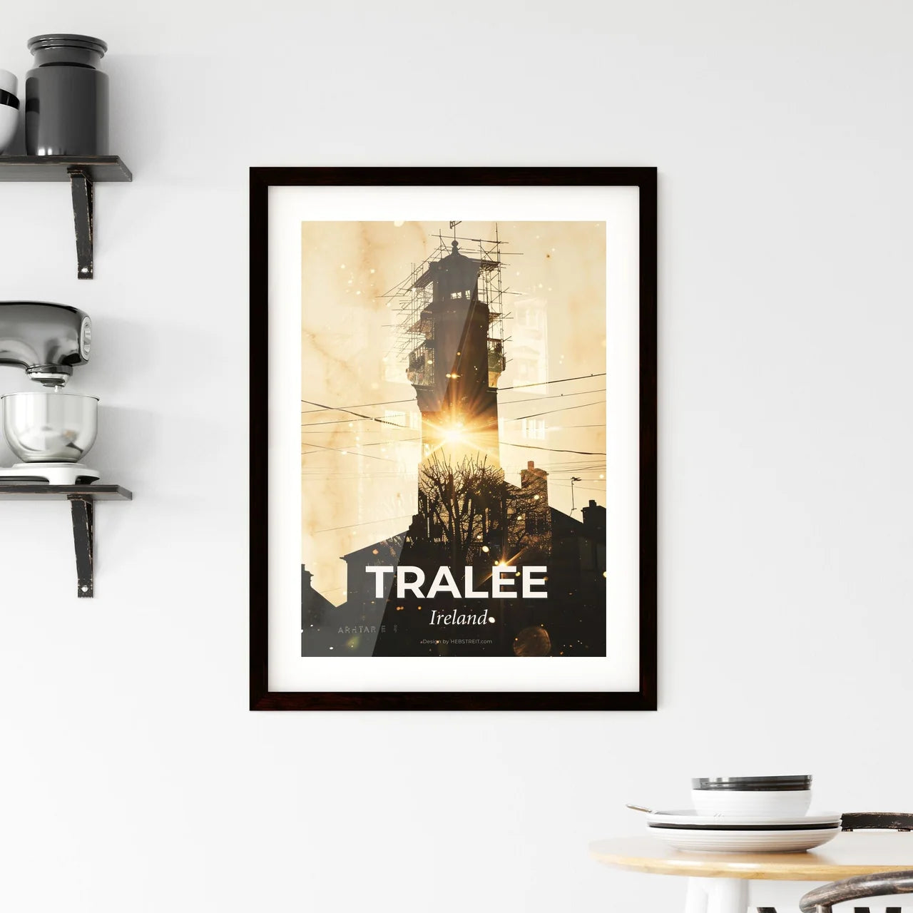 Tralee Ireland Double Exposure City Silhouette Framed Print