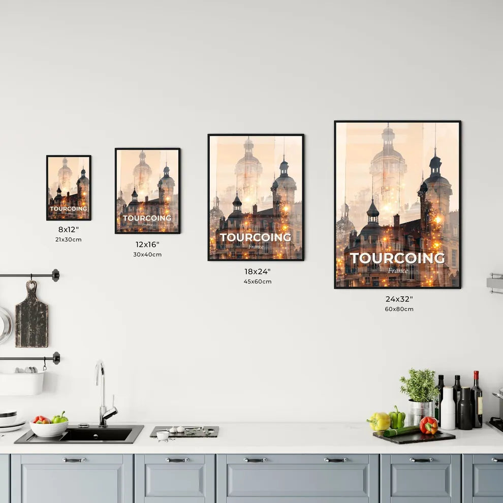 Tourcoing City Skyline Composite Poster Art Office Art