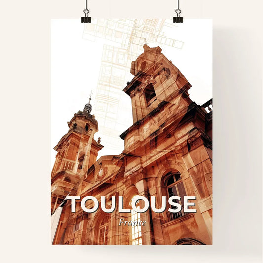 Toulouse Skyline Silhouette Double Exposure Art Poster Poster