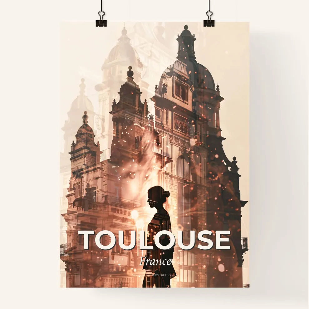 Toulouse Art Deco Skyline Poster Poster
