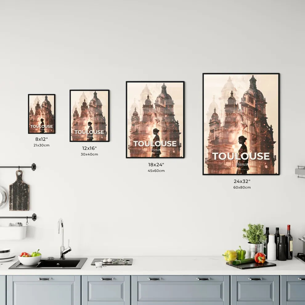 Toulouse Art Deco Skyline Poster Office Art