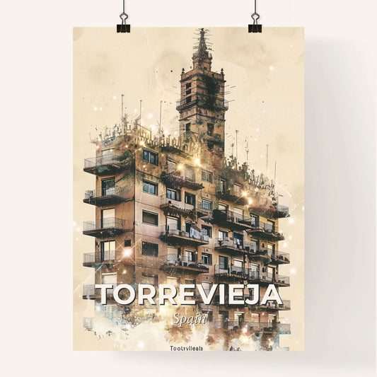Torrevieja Cityscape Double Exposure Art Brights Poster