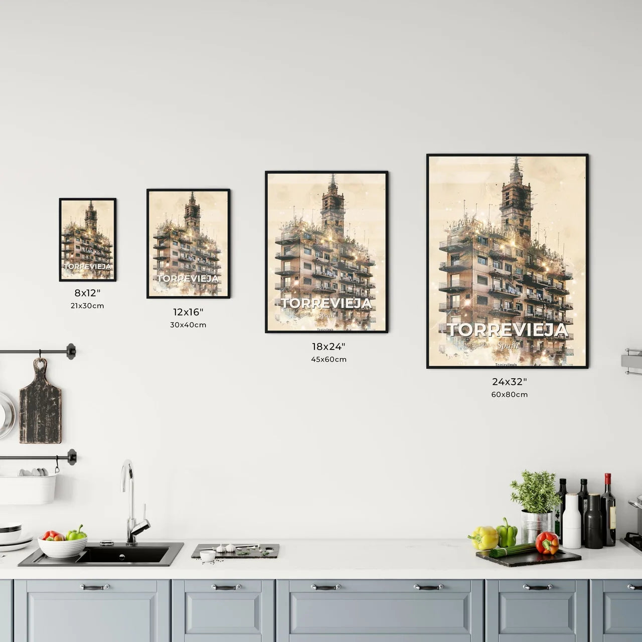 Torrevieja Cityscape Double Exposure Art Brights Office Art