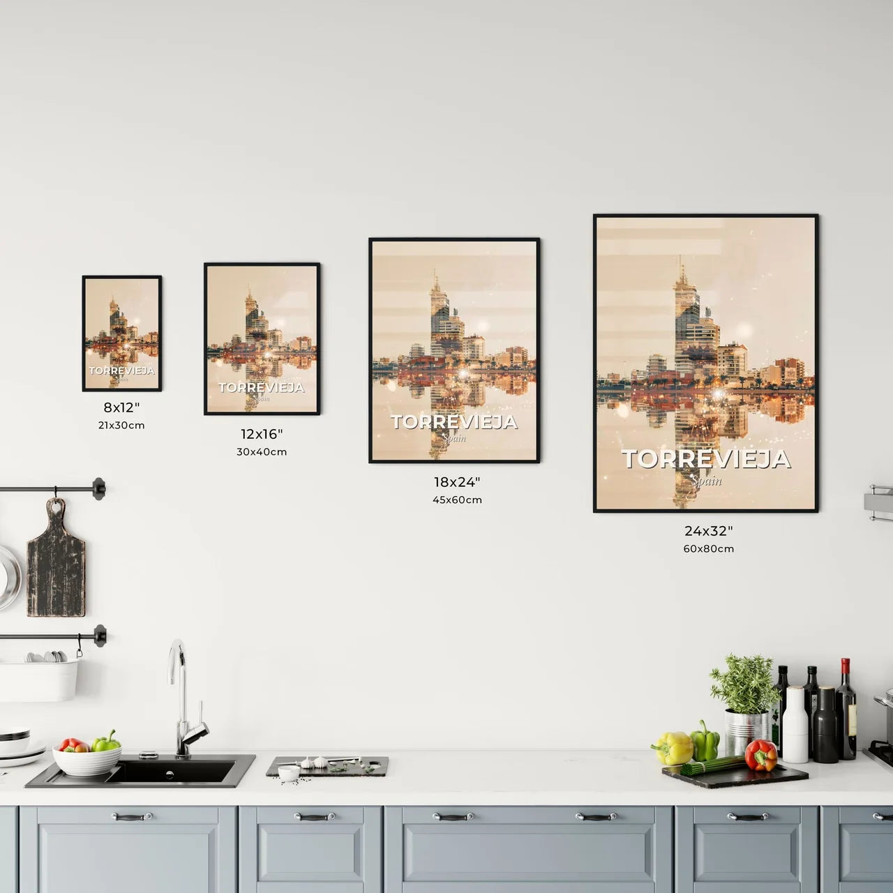 Torrevieja Dreamy Sparkles Cityscape Poster Office Art