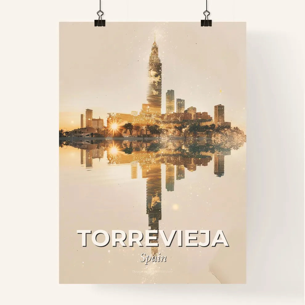 Torrevieja Skyline Wonders in Double Exposure Magic Poster