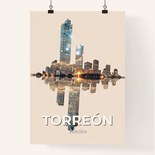 Torreón City Skyline Poster Art Poster