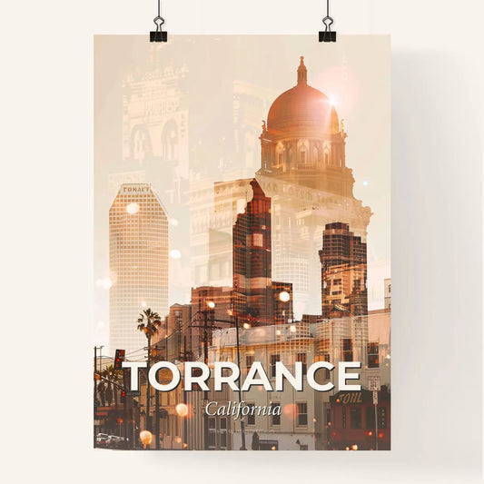 Torrance Cityscape Poster: Double Exposure, Sparkle and Shine Poster