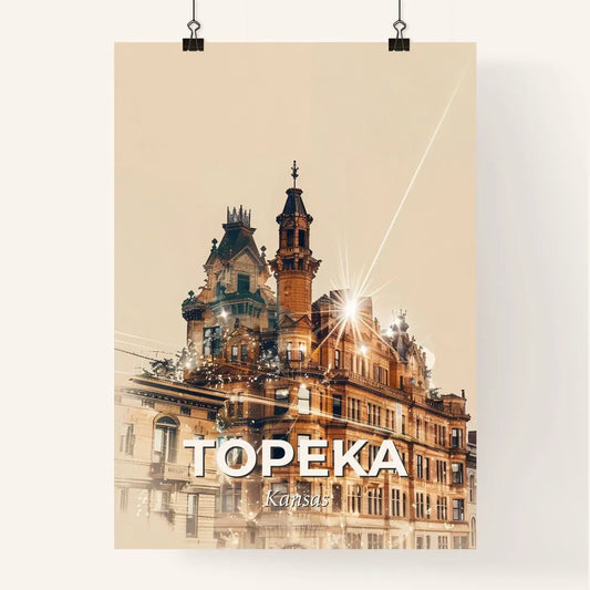 Topeka Skyline Dreamy Lights City Poster Poster