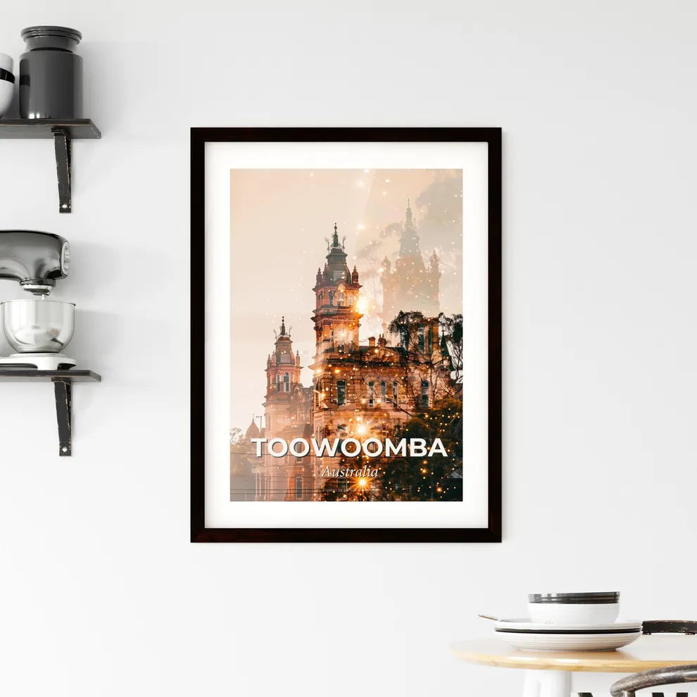 Toowoomba Architecture Skyline Night Dream Framed Print