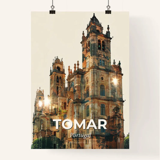 Tomar Skyline Art: Double Exposure City Icons Poster