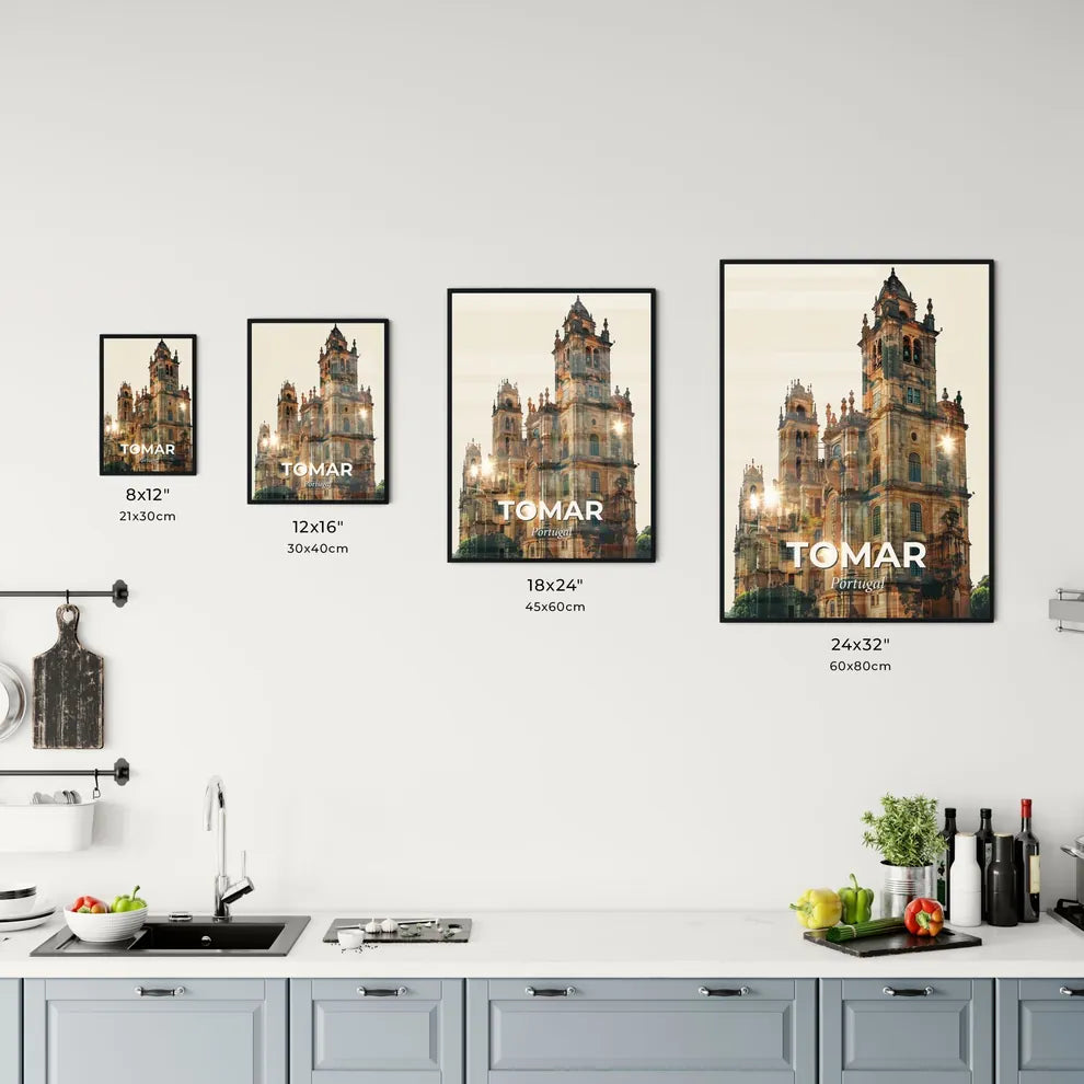 Tomar Skyline Art: Double Exposure City Icons Office Art