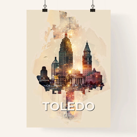 Toledo City Skyline Delightful Poster Art Poster