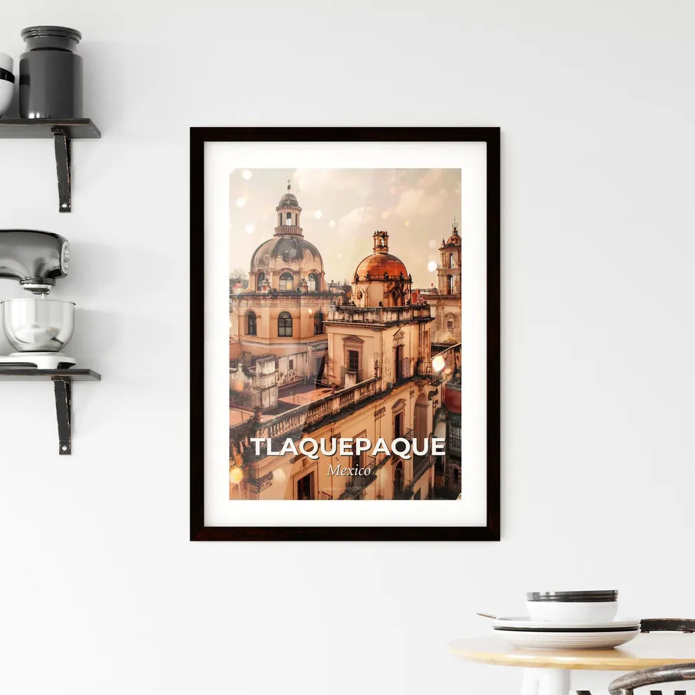 Tlaquepaque Skyline City Art Poster Framed Print