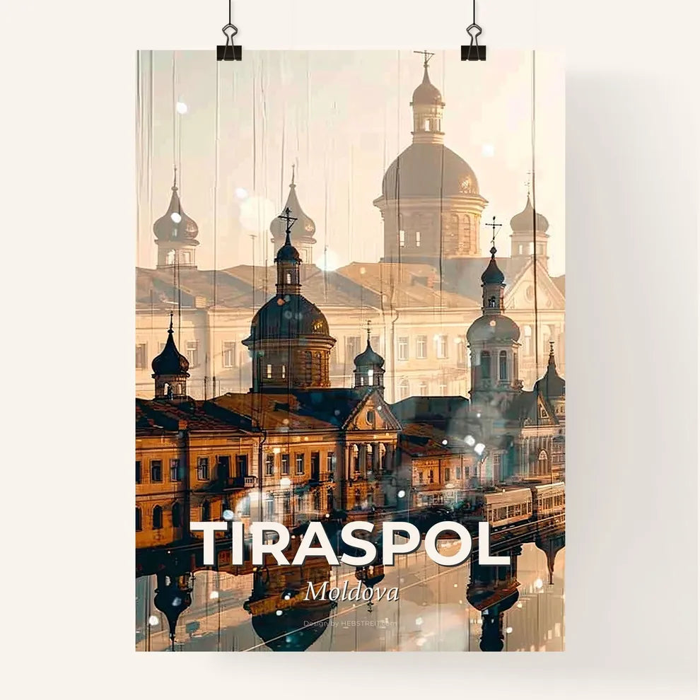 Tiraspol Twilight Cityscape Horizon Poster Poster