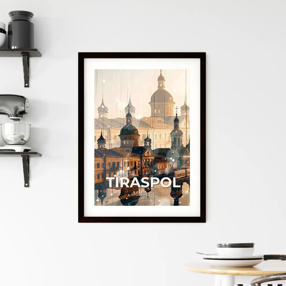 Tiraspol Twilight Cityscape Horizon Poster Framed Print