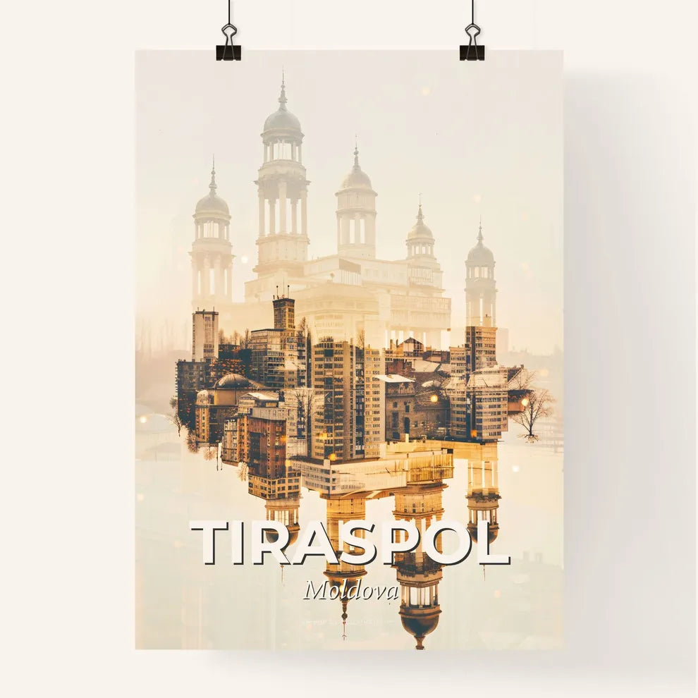 Tiraspol City Skyline Composite Poster Decor Poster