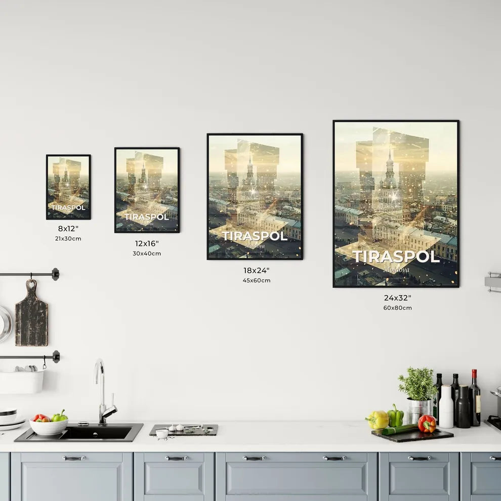 Tiraspol City Skyline Art Print Office Art