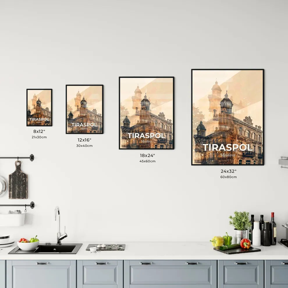 Tiraspol Skyline Cityscape Art Paper Poster Office Art