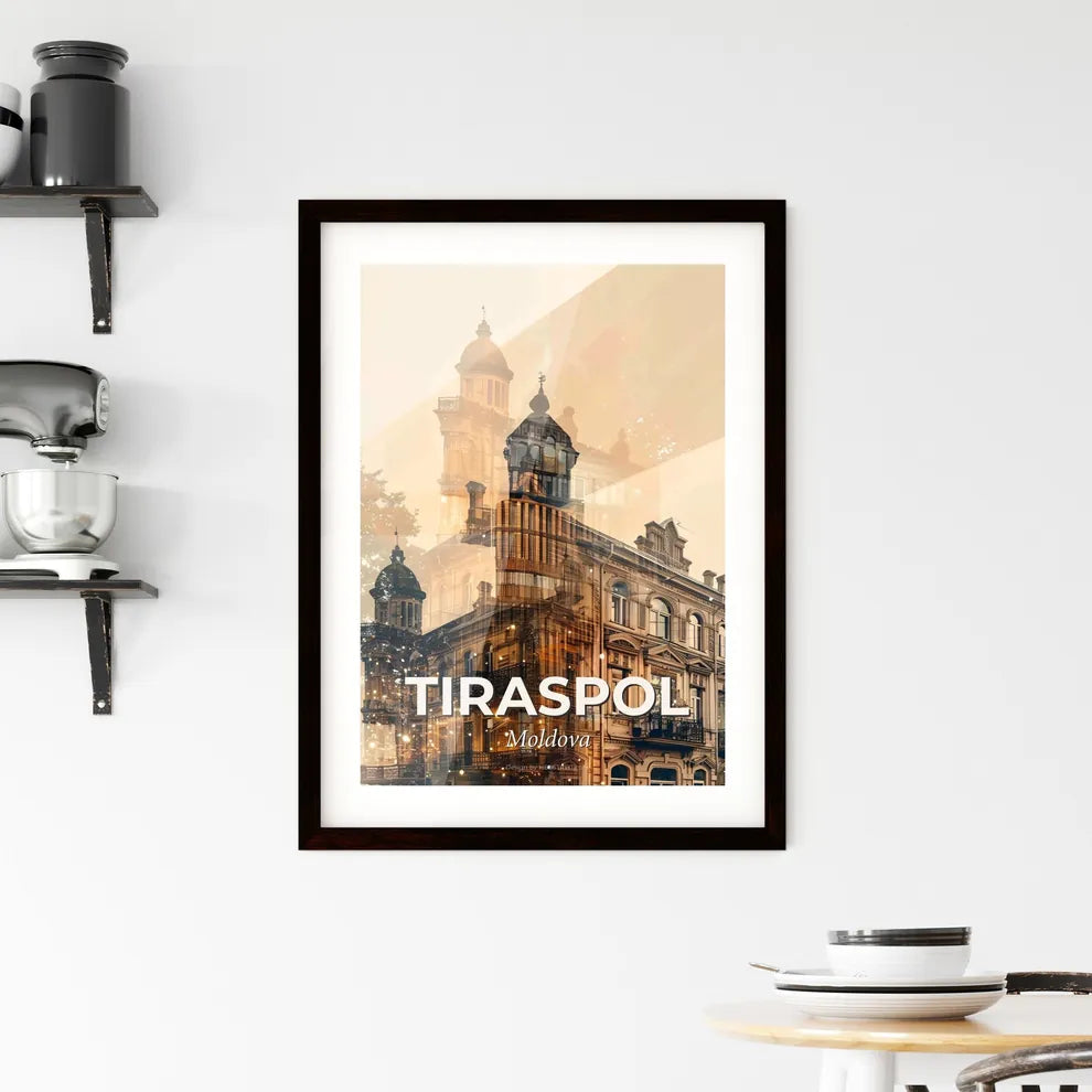 Tiraspol Skyline Cityscape Art Paper Poster Framed Print