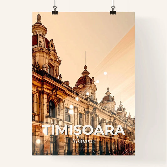 Timisoara Skyline Cityscape Bright Beige Poster Poster
