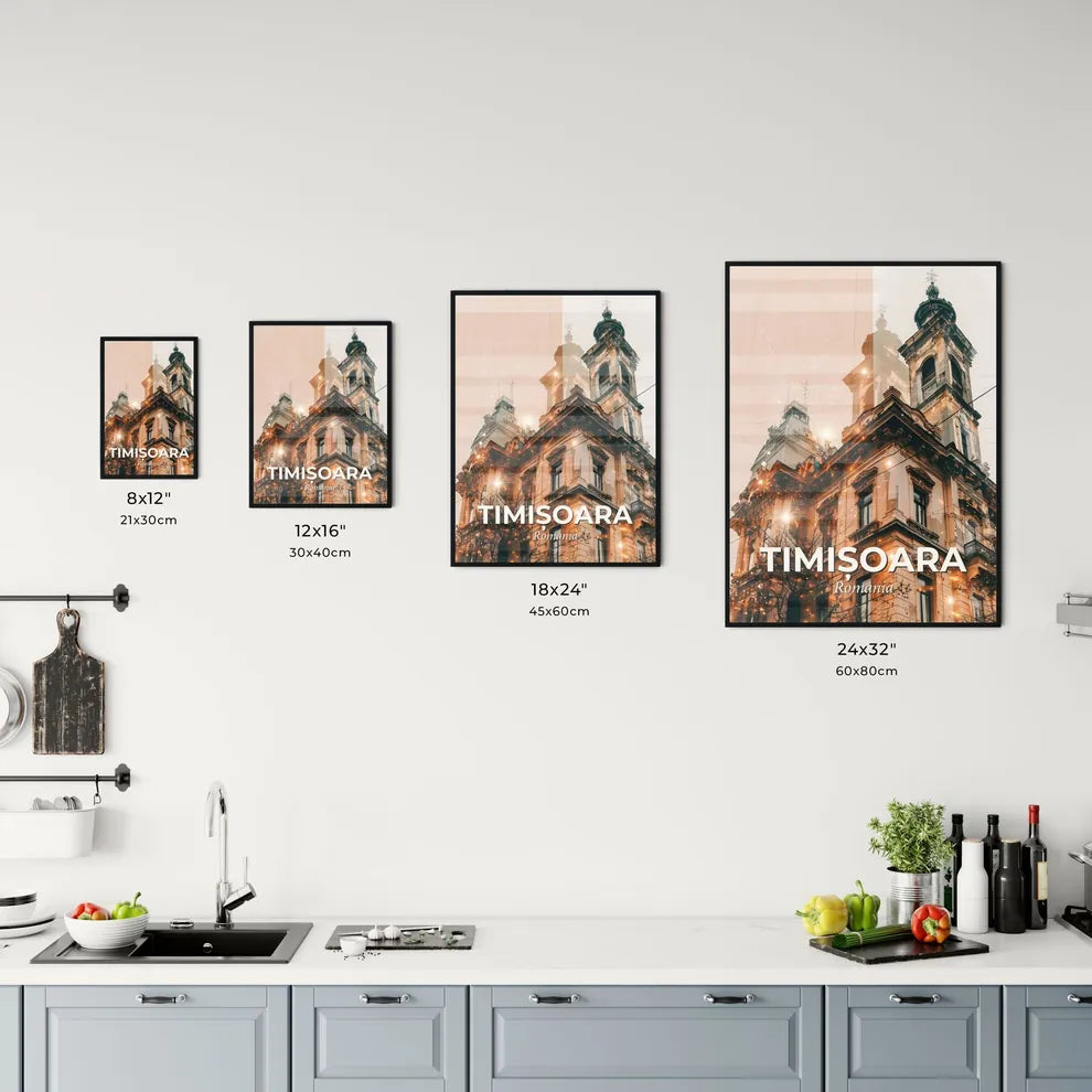 Timisoara City Skyline Art Poster Office Art