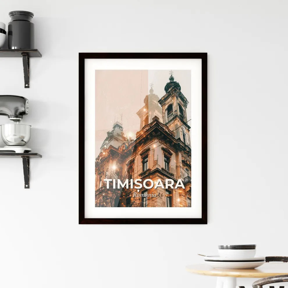 Timisoara City Skyline Art Poster Framed Print