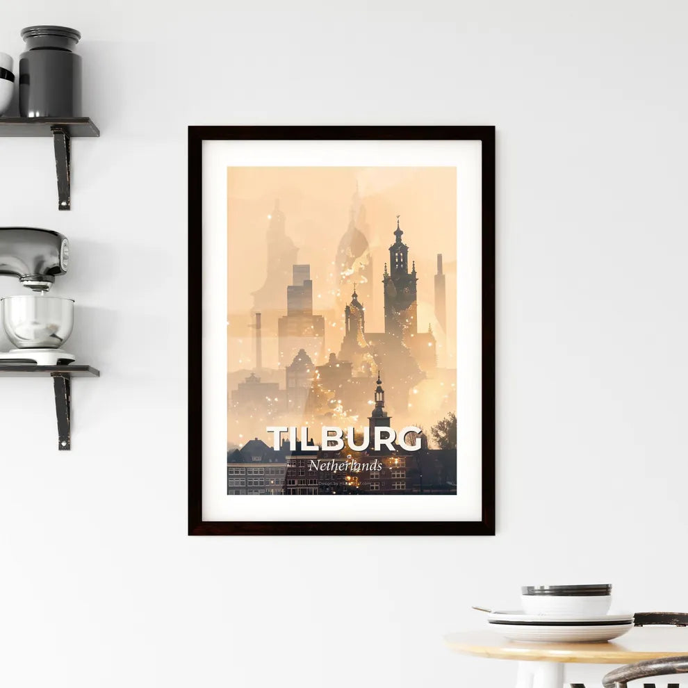 Tilburg City Skyline Architecture Art Print Framed Print