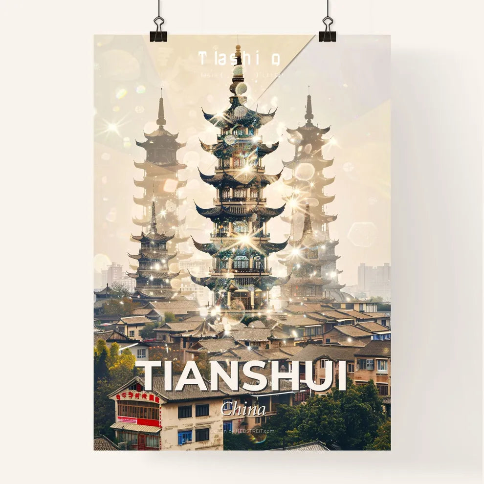 Tianshui Timeless Architecture Sparkle Composite Poster