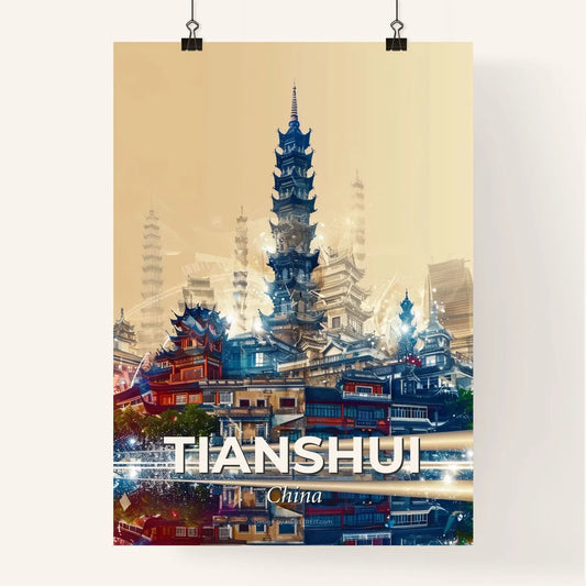 Tianshui Composite Cityscape Bright Sparks Poster