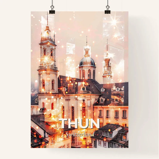 Thun City Skyline Composition Art Poster Poster