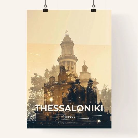 Thessaloniki Skyline Silhouette Poster Art Poster