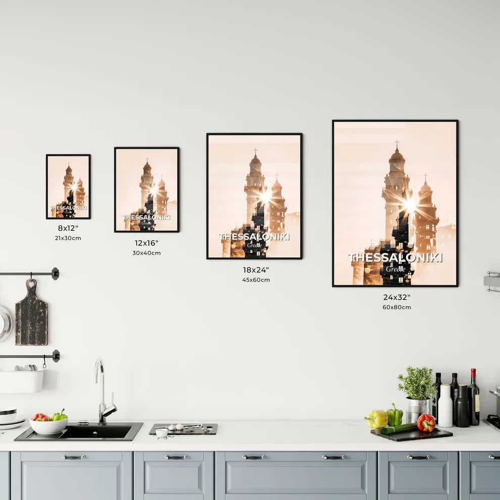 Thessaloniki Skyline: Iconic Silhouette Composite Art Office Art