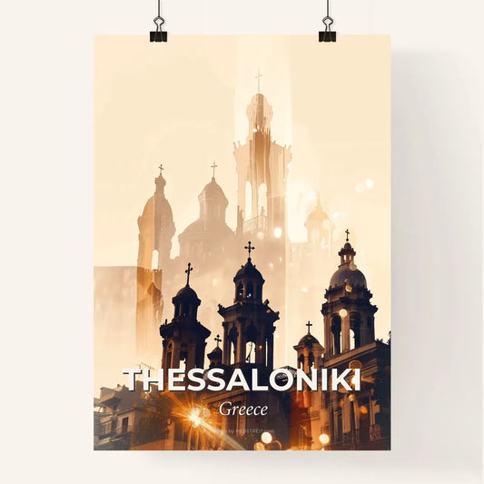 Thessaloniki Skyline Composite Art Poster Poster