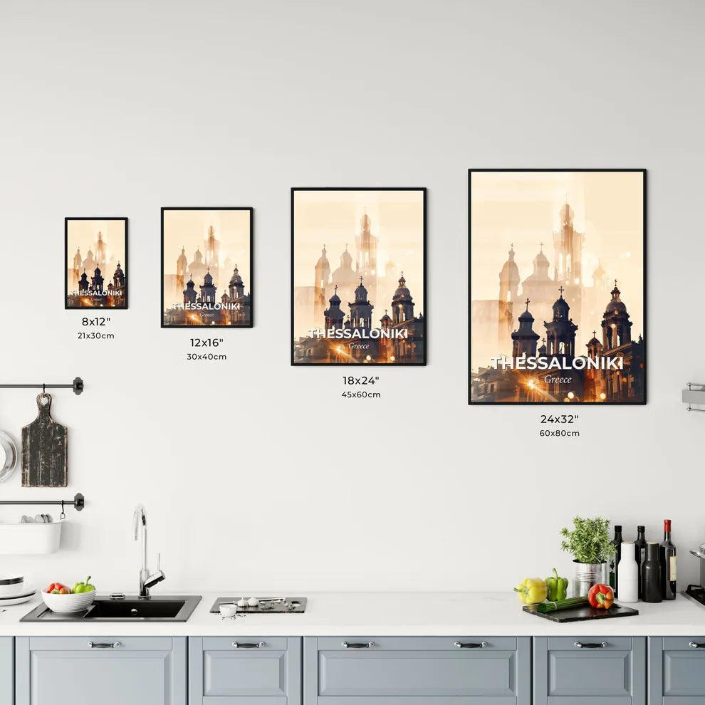 Thessaloniki Skyline Composite Art Poster Office Art