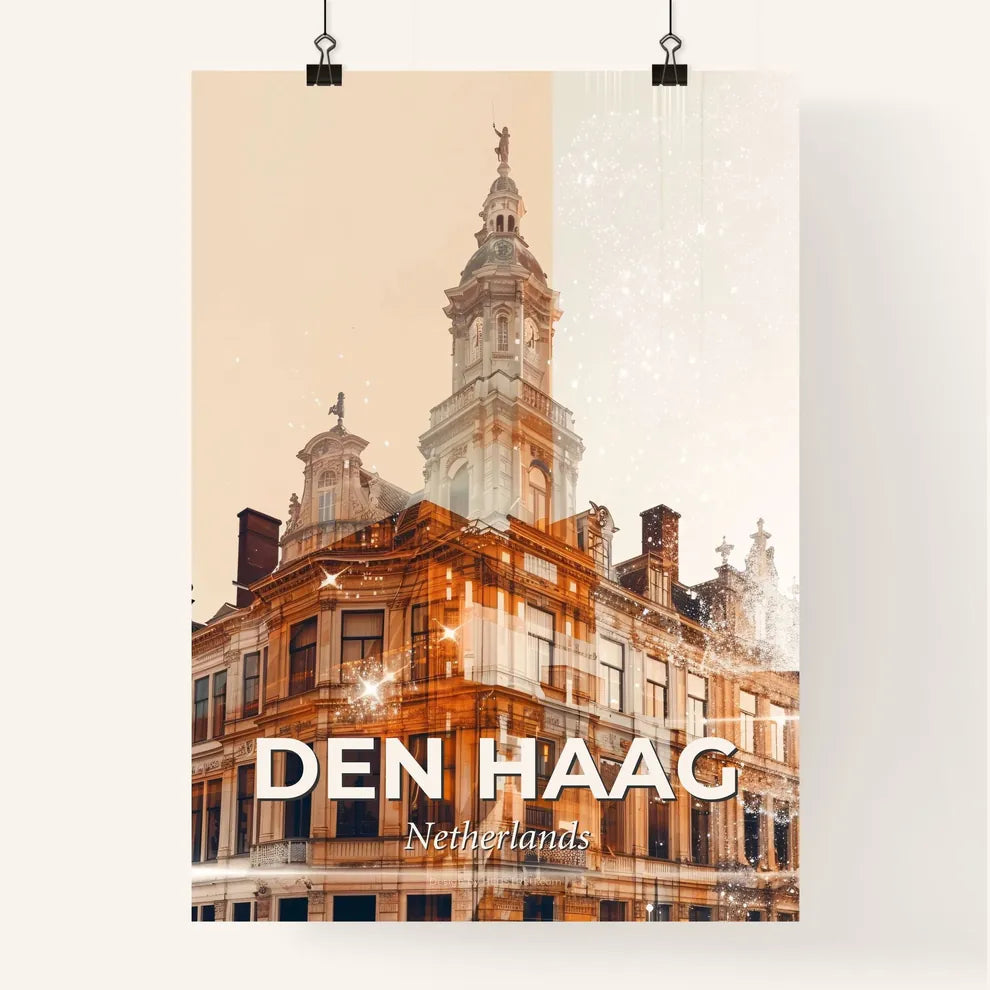 The Hague Skyline: City Lights, Local Architecture Poster