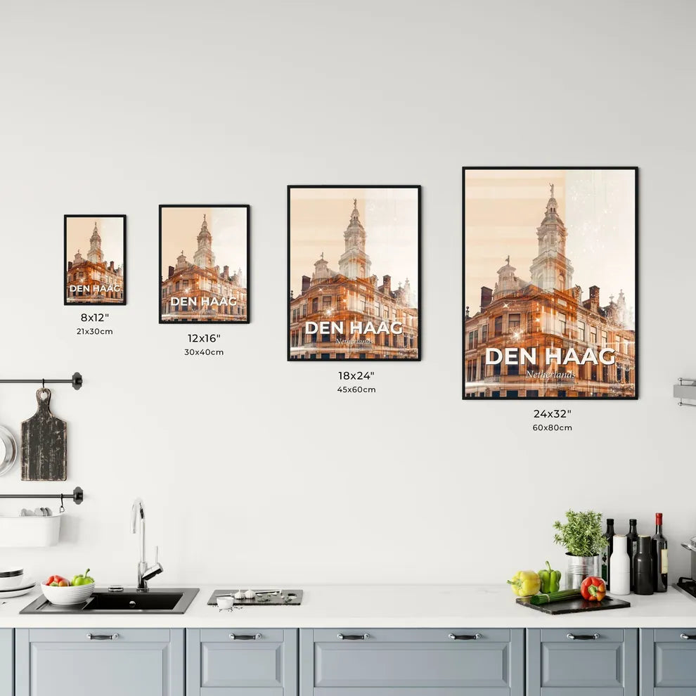 The Hague Skyline: City Lights, Local Architecture Office Art