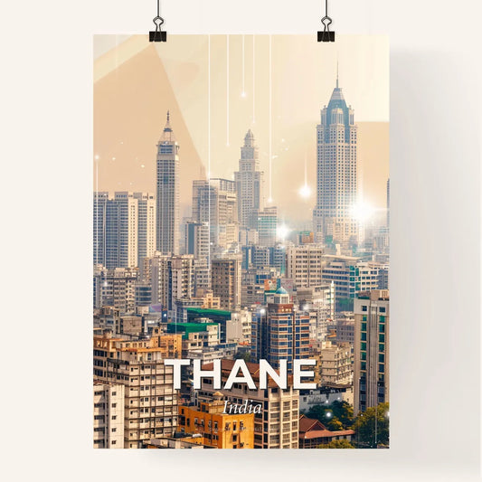 Thane Artistic City Brights Double Exposure Skyline Poster
