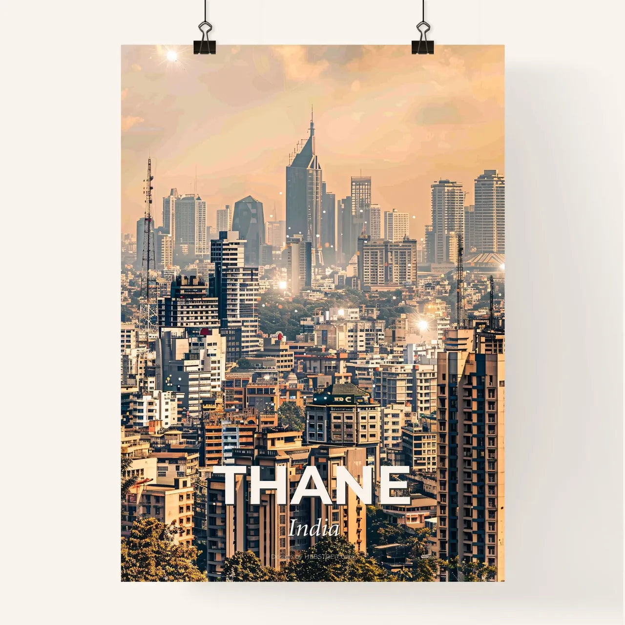 Thane India Skyline Modern Architecture Poster Poster
