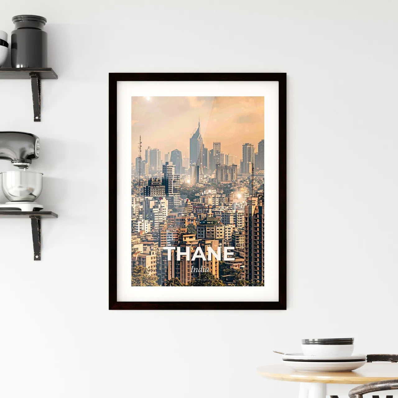 Thane India Skyline Modern Architecture Poster Framed Print