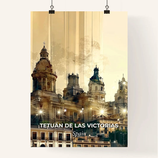 Tetuán de las Victorias City Skyline Night Panorama Poster