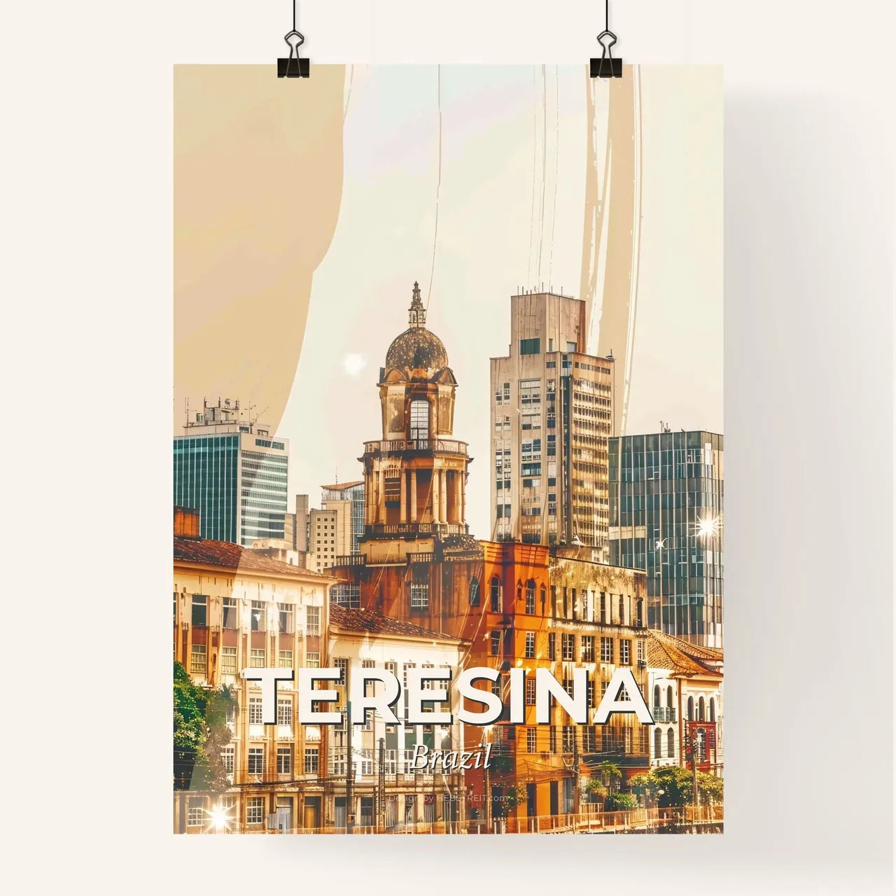 Teresina: City Lights in Double Exposure Poster