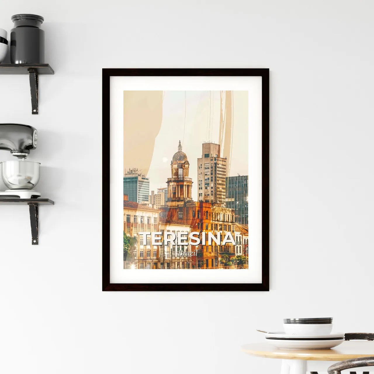 Teresina: City Lights in Double Exposure Framed Print