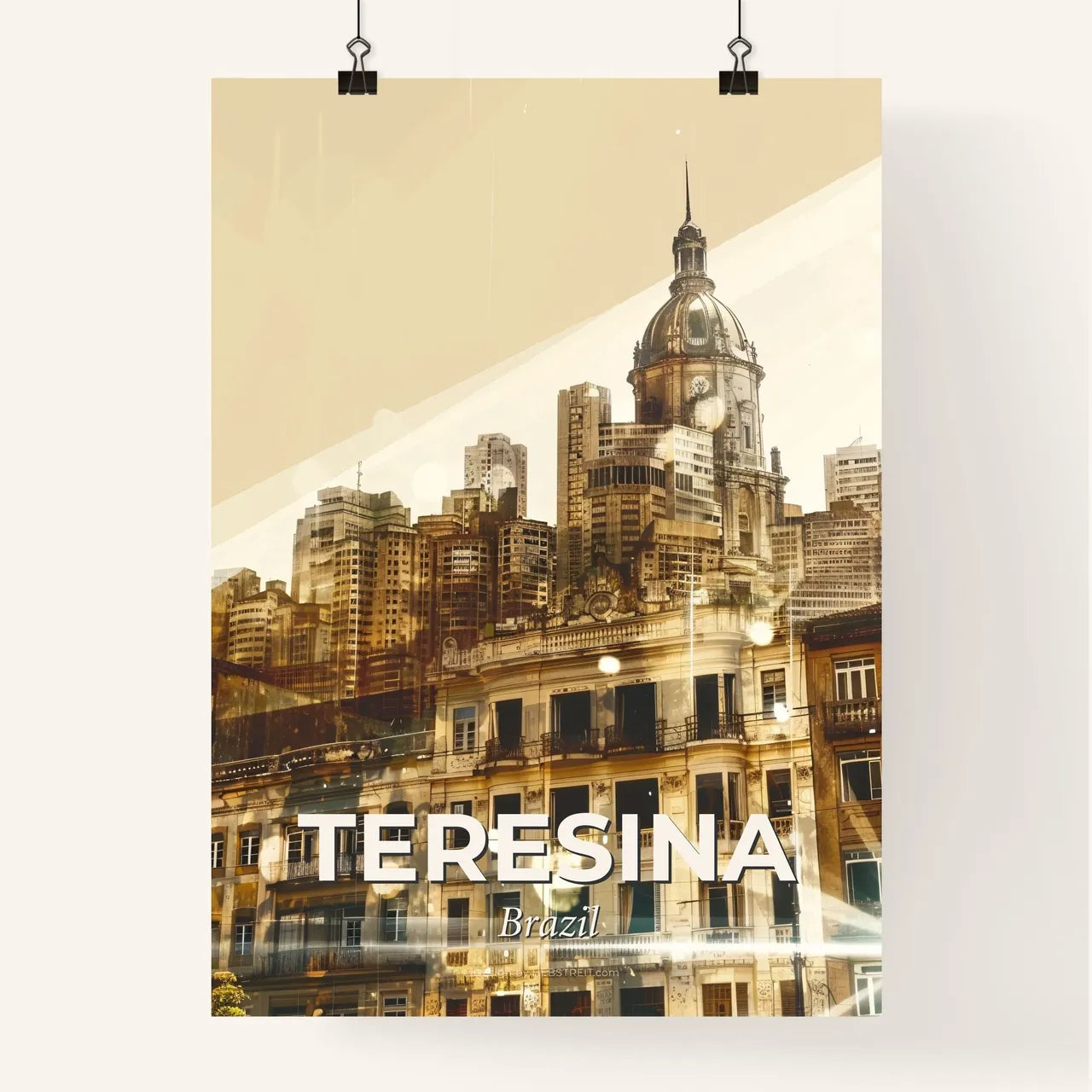 Teresina Skyline Cityscape Poster Art Design Poster