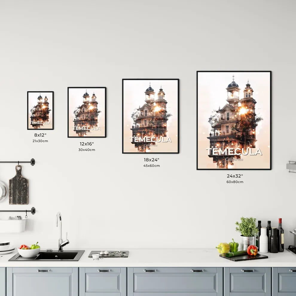 Temecula City Skyline Concept Poster Art Office Art