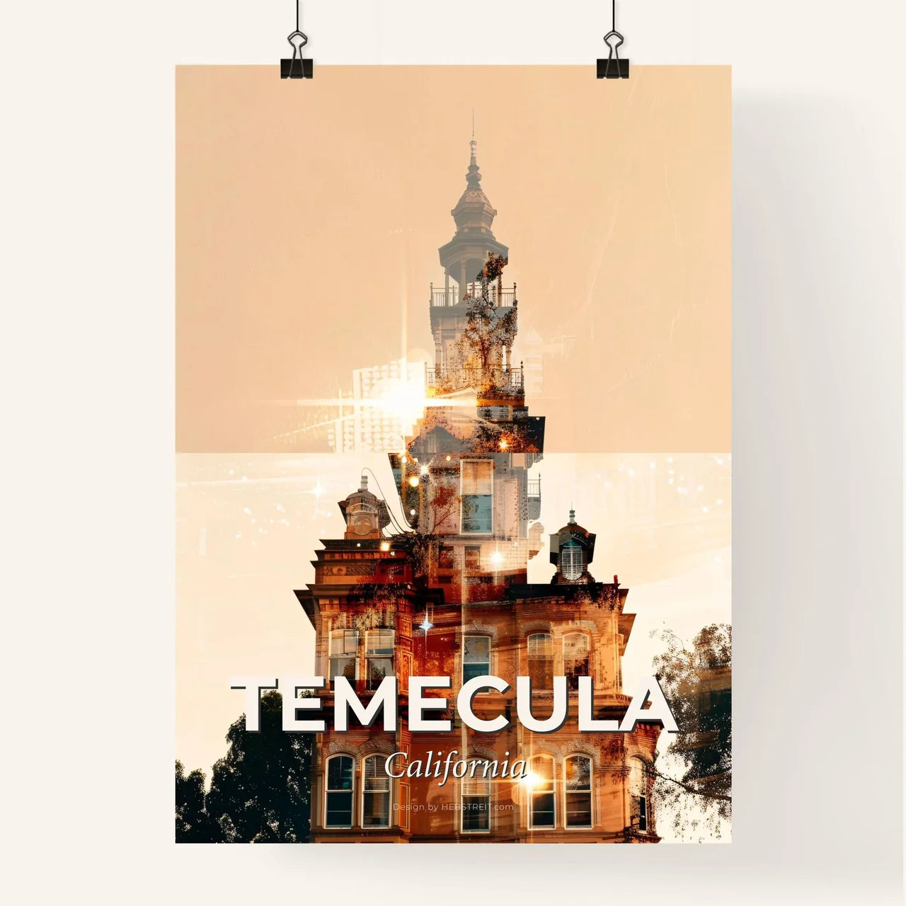 Temecula Skyline Canvas Wall Art Poster