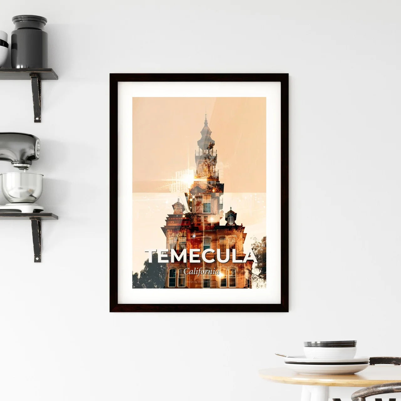 Temecula Skyline Canvas Wall Art Framed Print