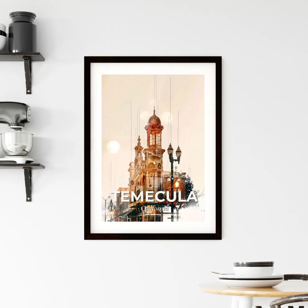 Temecula Skyline Artistic Sunset Framed Print