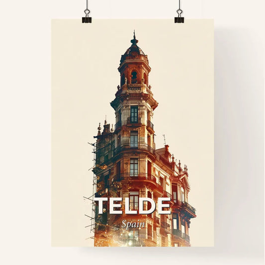 Telde Spain City Art Poster with Skyline Poster